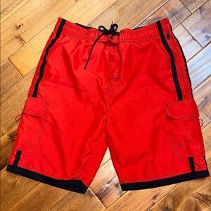 Men's Red Athletic Shorts
